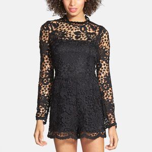 Charlie Jade Short Scalloped Lace Romper